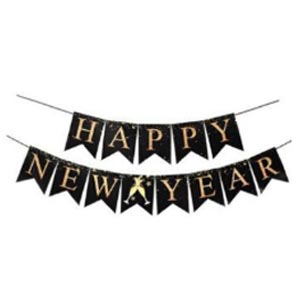 ธงปีใหม่ ธงHAPPY NEW YEAR ใช้ตกแต่งงานปาร์ตี้ปีใหม่