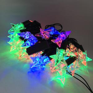ไฟประดับตกแต่งปีใหม่ ไฟกระพริบสลับสี LED รูปดาวและต้นคริสมาส