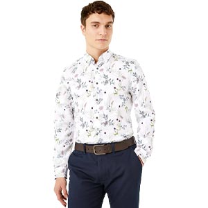 Marks & Spencer เสื้อเชิ้ตลำลอง Slim Fit ลาย Floral รุ่น T254904S